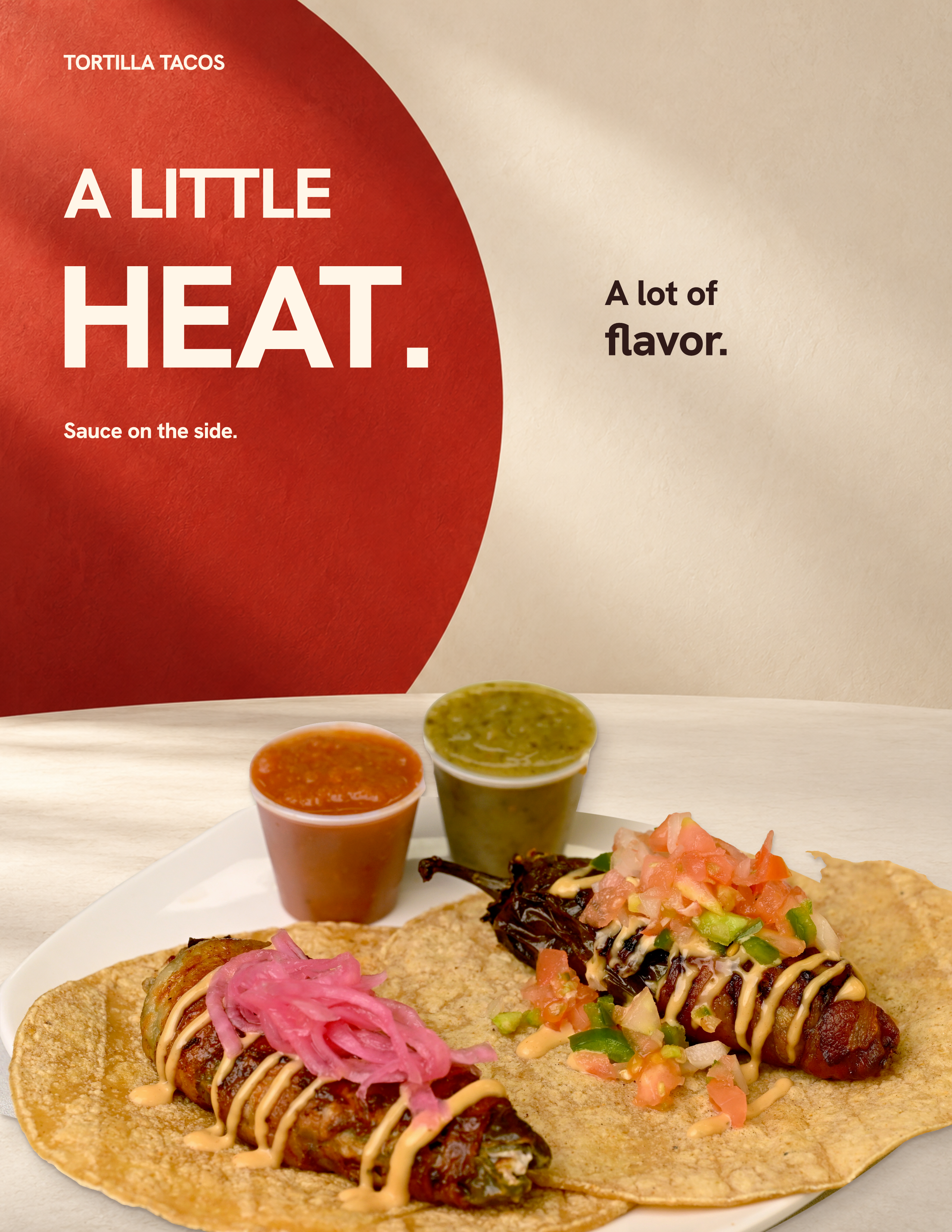 A little heat. A lot of flavor. — flyer adaptation · design preview, print finishing pending